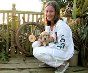 Dog Carer Au Pairs Golden Retriever Puppy with Anna