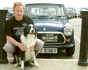 Border Collies Hercules - and the min at Brighton